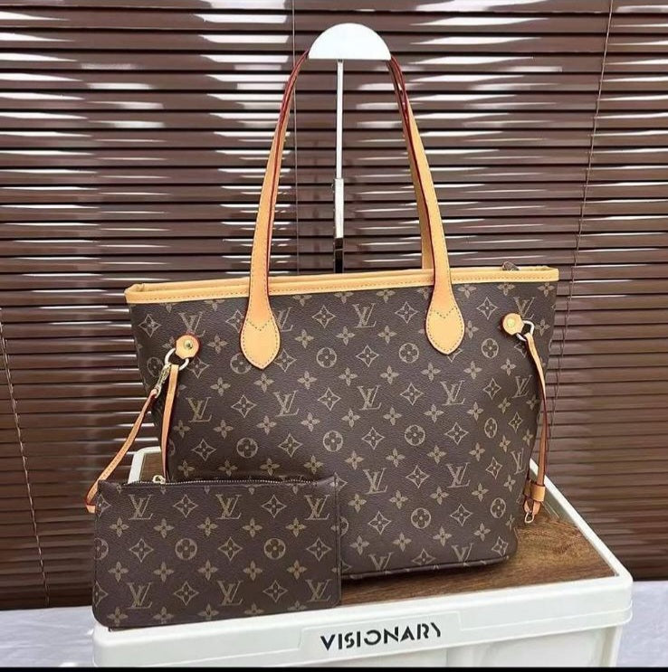 Classic Monogram Tote Bag with Matching Zip Pouch